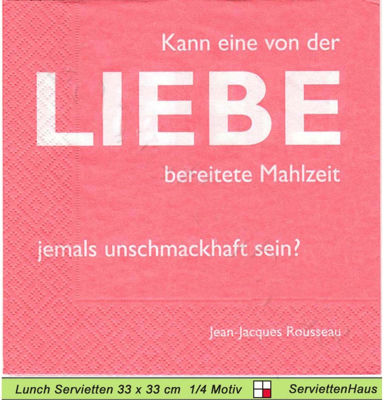 Mit Liebe bereitete Mahlzeit - 1 Lunch Serviette